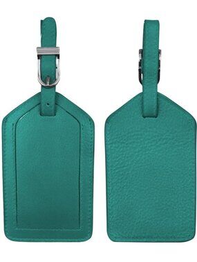 Leather Luggage Tag | Aqua